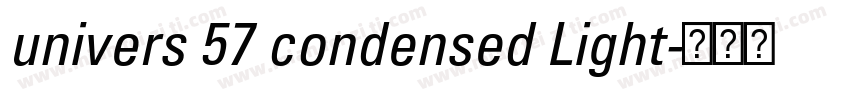 univers 57 condensed Light字体转换